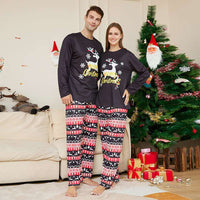 Jumping Deer In The Snowflake Family Matching Pajama