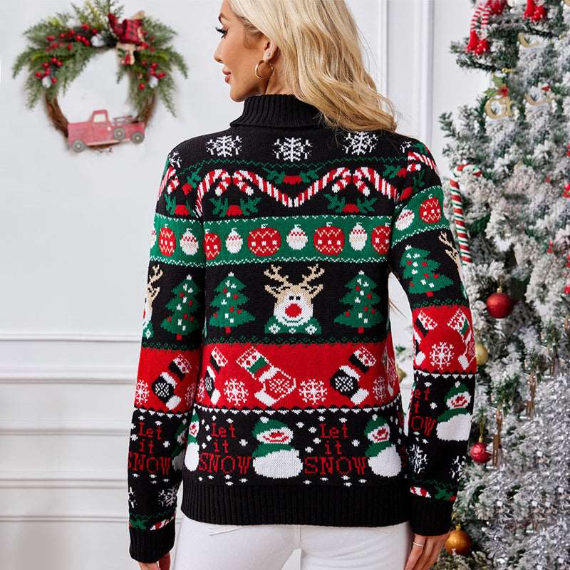 Reindeer Candy Cane Christmas Ugly Sweater