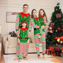 Elf Striped Christmas Family Matching Outfit Set