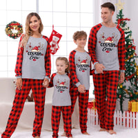 Cousin Crew Antlers Christmas Family Matching Pajamas Set