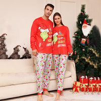 Happy Christmas Holiday Grinch Family Pajamas Set