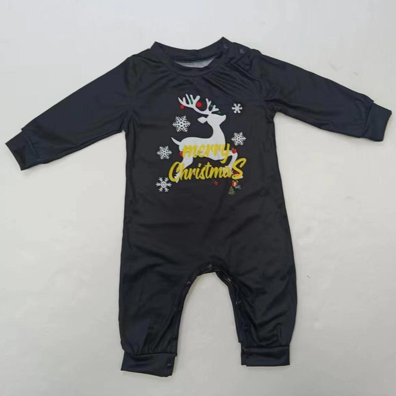 Jumping Deer In The Snowflake Family Matching Pajama