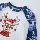 Starry Reindeer Blue Family Matching Pajamas