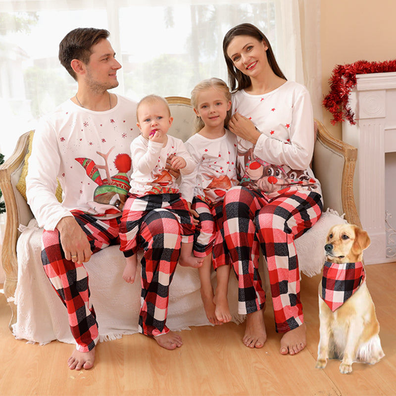 Reindeer Pattern Christmas Family Pajama Sets