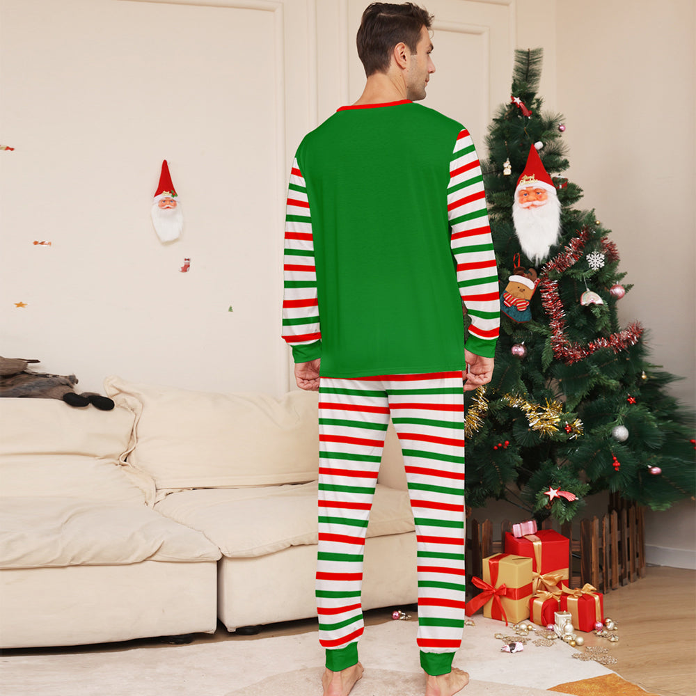 Elf Striped Christmas Family Matching Outfit Set