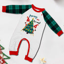 Blue Plaid Merry Christmas Tree Family Matching Pajamas Set