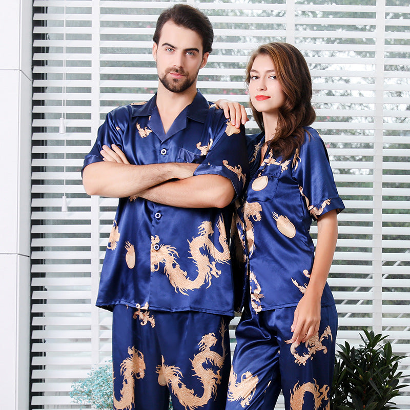 Couple's Silk Satin Pajamas