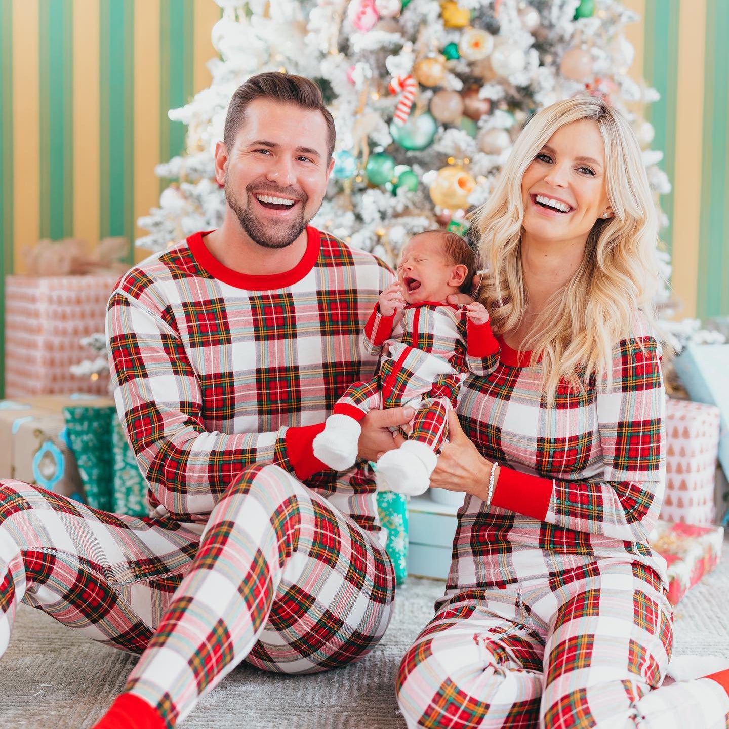 Red Plaid Christmas Family Matching Outfit Set