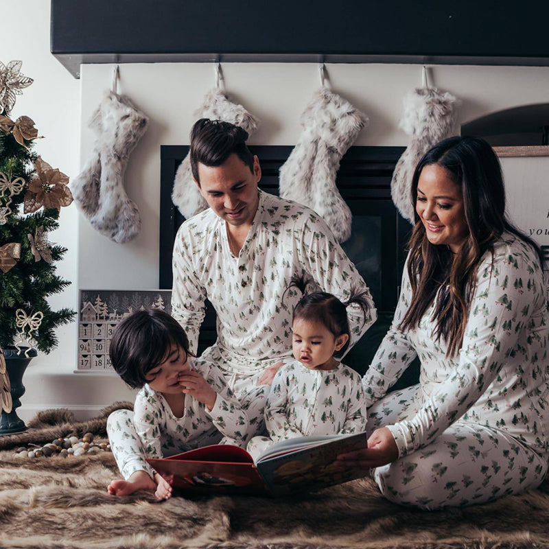 White Christmas Tree Family Matching Pajamas