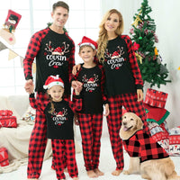 Cousin Crew Antlers Christmas Family Matching Pajamas Set