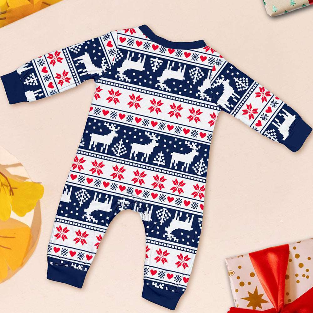 Jumping Happy Christmas Deer Family Matching Pajamas Set