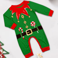 Elf Striped Christmas Family Matching Outfit Set