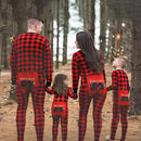 Red Plaid Family Matching Onesies Pajamas