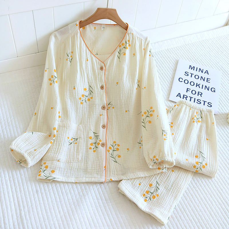 Women's Floral Long Sleeve Cotton Sleepwear