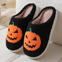 Halloween Pumpkin Plush Soft Slippers