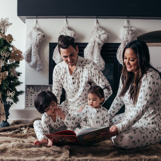 Christmas Tree White Family Matching Pajamas Set