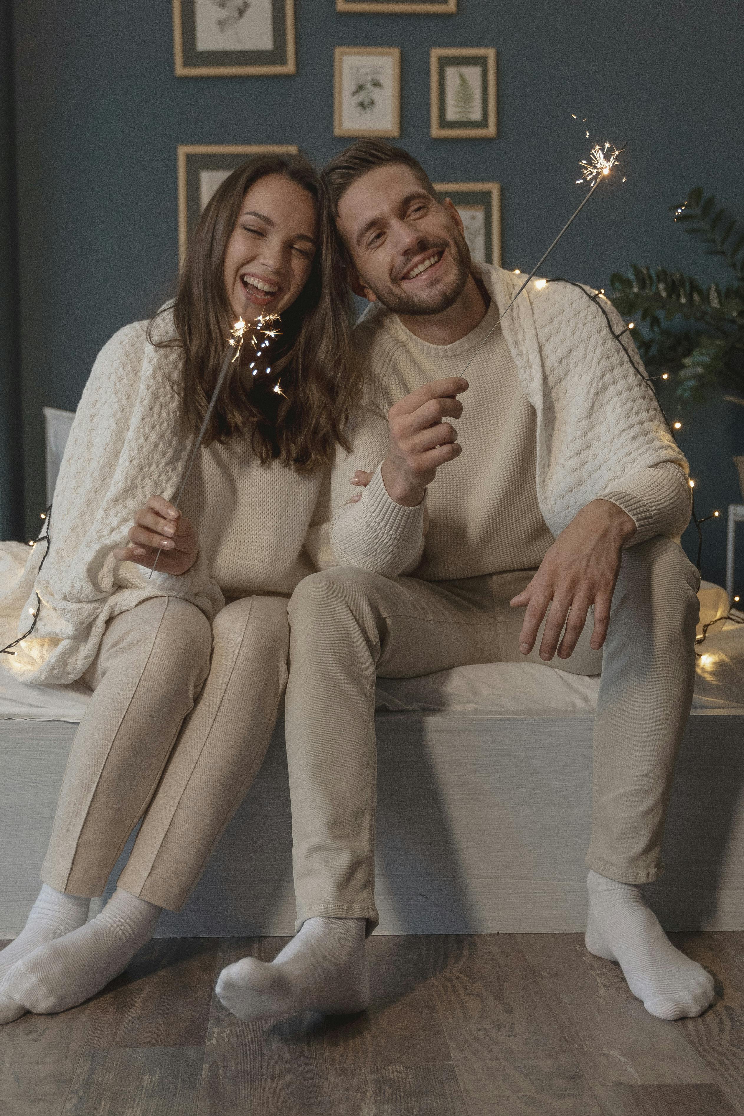 Christmas Couple Sweaters - dusky clothing