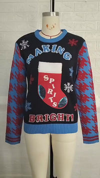 Making Bright Christmas Sock Ugly Sweater