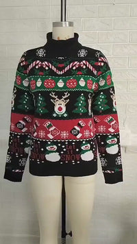 Reindeer Candy Cane Christmas Ugly Sweater