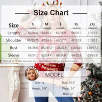 Size Guide - Christmas Sweaters - Red santa